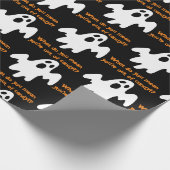 Halloween Uit Snoep Funny Ghost Cadeaupapier (Hoek)