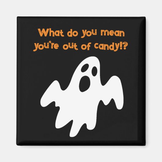 Halloween Uit Snoep Funny Ghost Magneet (Voorkant)