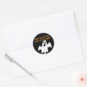 Halloween Uit Snoep Funny Ghost Ronde Sticker