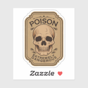 Halloween uiterst gevaarlijke giffles sticker