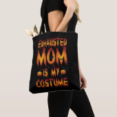 Halloween Uitgeputte Mam Is Mijn Kostuum Tote Bag (Dichtbij)