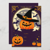 Halloween uitnodigen kaart (Voorkant / Achterkant)