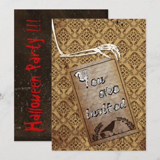 Halloween Uitnodiging (Voorkant / Achterkant)