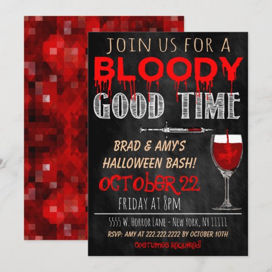 Halloween Uitnodiging (Voorkant / Achterkant)