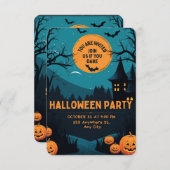 Halloween Uitnodiging (Voorkant / Achterkant)