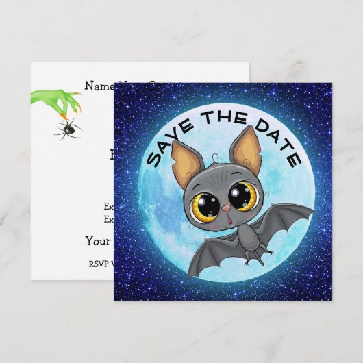 Halloween Uitnodiging (Voorkant / Achterkant)