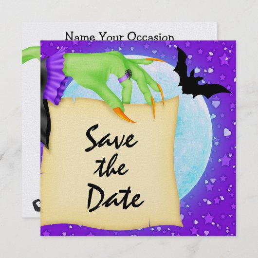 Halloween Uitnodiging (Voorkant / Achterkant)