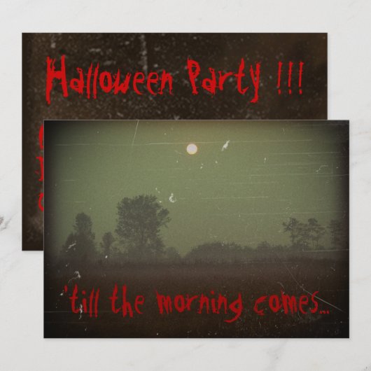 Halloween Uitnodiging (Voorkant / Achterkant)