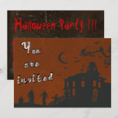 Halloween Uitnodiging (Voorkant / Achterkant)