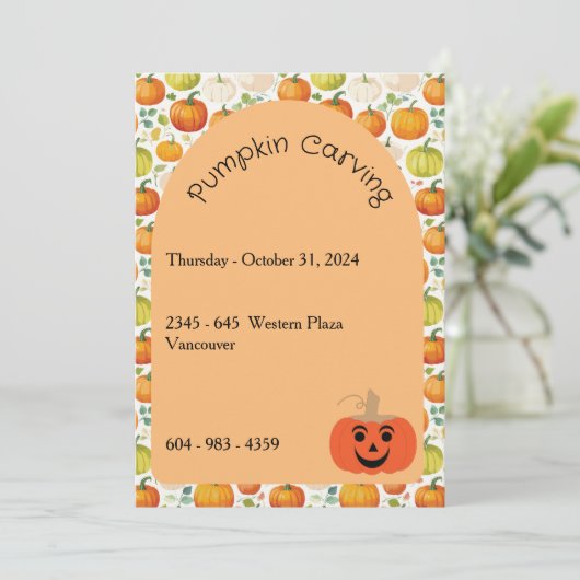 Halloween Uitnodiging (Staand voorkant)