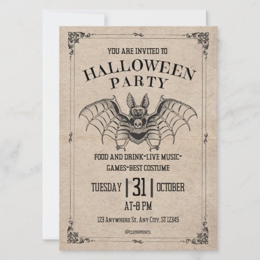 Halloween Uitnodiging (Voorkant)