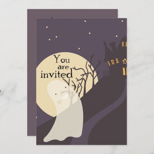 Halloween Uitnodiging (Voorkant / Achterkant)