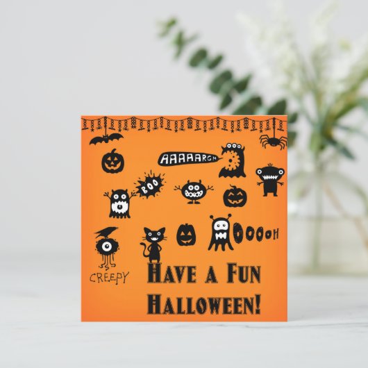 Halloween Uitnodiging (Staand voorkant)