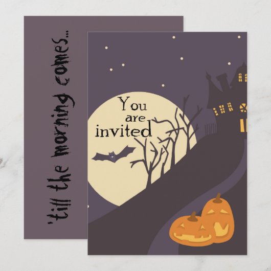 Halloween Uitnodiging (Voorkant / Achterkant)