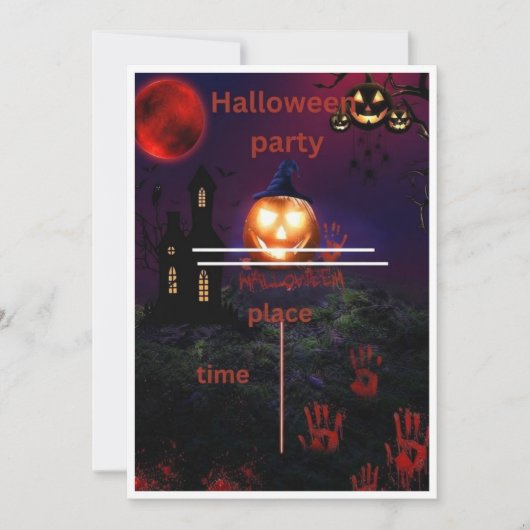 Halloween uitnodiging (Voorkant)