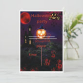 Halloween uitnodiging (Staand voorkant)