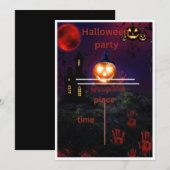 Halloween uitnodiging (Voorkant / Achterkant)