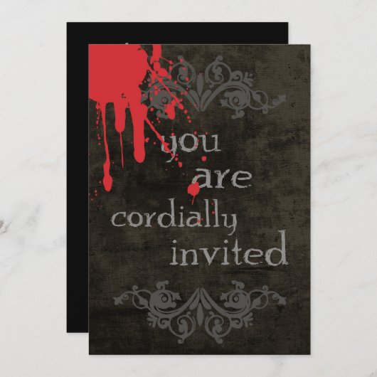 Halloween Uitnodiging (Voorkant / Achterkant)