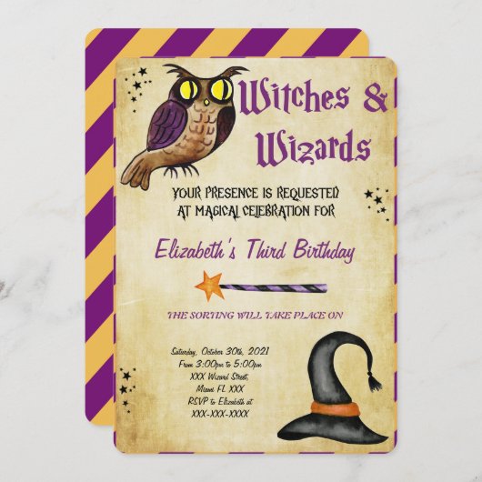 Halloween Uitnodiging (Voorkant / Achterkant)