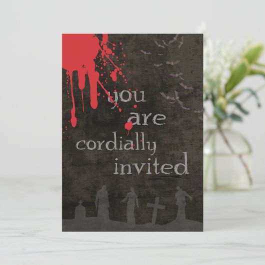 Halloween Uitnodiging (Staand voorkant)