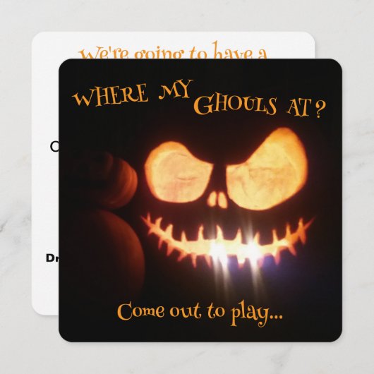 Halloween Uitnodiging (Voorkant / Achterkant)