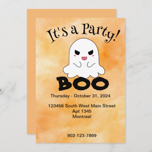 Halloween Uitnodiging (Voorkant / Achterkant)