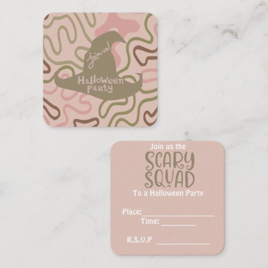 Halloween Uitnodiging (Voorkant / Achterkant)