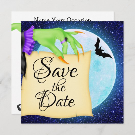 Halloween Uitnodiging (Voorkant / Achterkant)