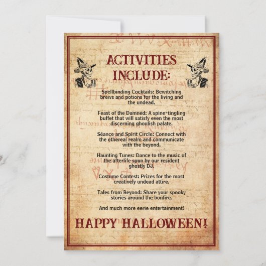 Halloween uitnodiging #3 (Achterkant)