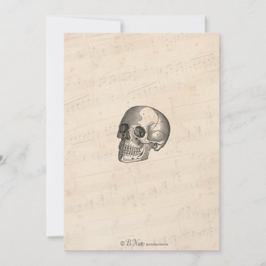 Halloween Uitnodiging de heer Botten Skeleton Part (Achterkant)