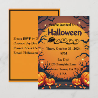 Halloween Uitnodiging - Doe mee voor een feest!