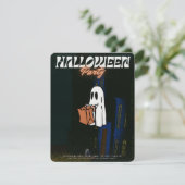 Halloween Uitnodiging-Echoes van de Verlaten Kaart (Staand voorkant)