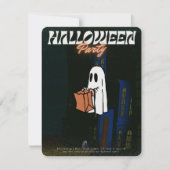 Halloween Uitnodiging-Echoes van de Verlaten Kaart (Voorkant)