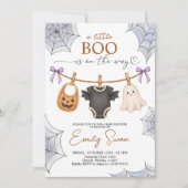 Halloween Uitnodiging Een Klein Boe Is Op Komst (Voorkant)