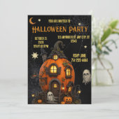 Halloween uitnodiging Geheime huis uitnodiging (Staand voorkant)