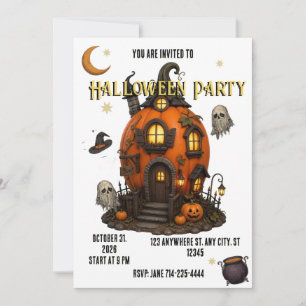 Halloween uitnodiging Griezelfeest uitnodiging