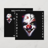 halloween uitnodiging griezelige klauw (Voorkant / Achterkant)