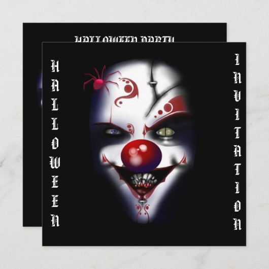 halloween uitnodiging griezelige klauw (Voorkant / Achterkant)