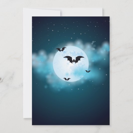 Halloween-uitnodiging, Halloween-verjaardagsfeest Kaart (Achterkant)