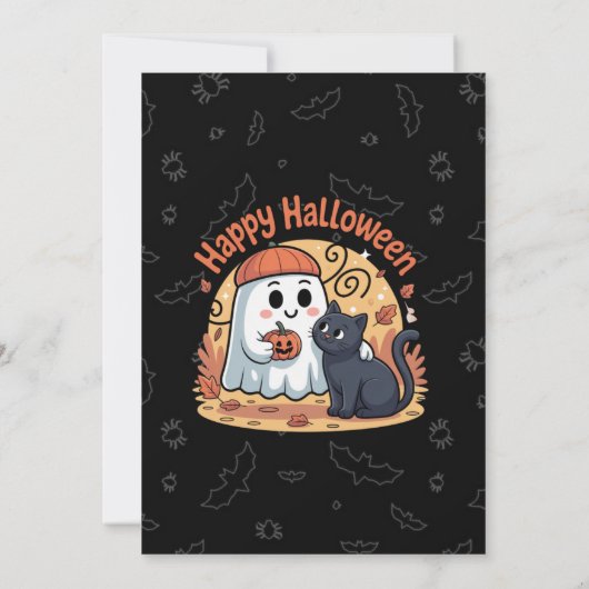 Halloween-uitnodiging Kaart (Achterkant)