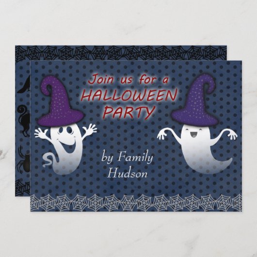 Halloween-uitnodiging Kaart (Voorkant / Achterkant)