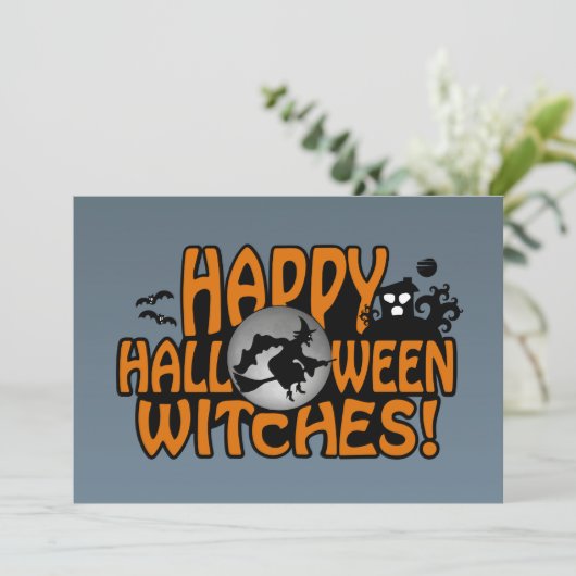 Halloween-uitnodiging Kaart (Staand voorkant)