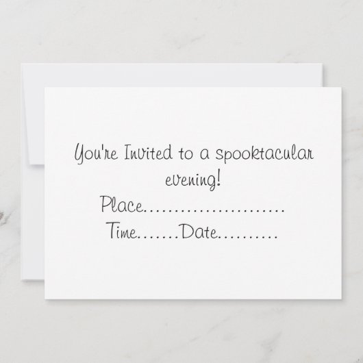 Halloween-uitnodiging Kaart (Achterkant)