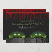 Halloween-uitnodiging Kaart (Voorkant / Achterkant)