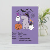 Halloween-uitnodiging Kaart (Staand voorkant)