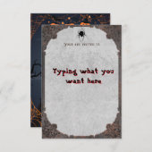 Halloween/uitnodiging Kaart (Voorkant / Achterkant)