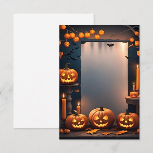 Halloween Uitnodiging Kaart #20 (Voorkant / Achterkant)