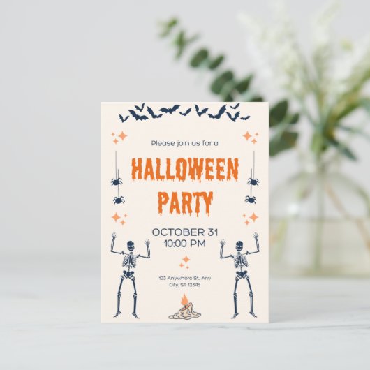Halloween Uitnodiging kaarten! (Staand voorkant)