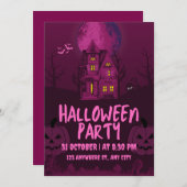 Halloween Uitnodiging kaarten! (Voorkant / Achterkant)