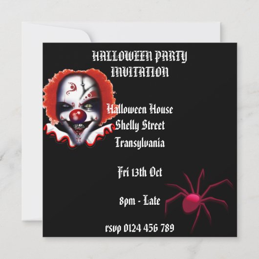 halloween uitnodiging kanselier meme (Achterkant)